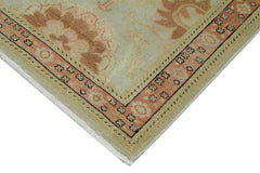 Tebriz Black Classic Cotton Wool Handmade Area Rug 2'7'' x 13'9''