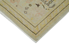 Tebriz Beige Classic Cotton Wool Handmade Area Rug 2'11'' x 11'11''