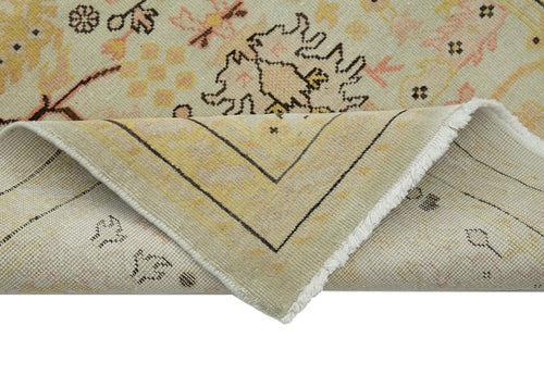 Tebriz Beige Classic Cotton Wool Handmade Area Rug 2'11'' x 11'11''