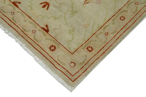 Tebriz Beige Classic Cotton Wool Handmade Area Rug 2'7'' x 10'1''