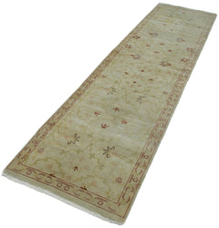 Tebriz Beige Classic Cotton Wool Handmade Area Rug 2'7'' x 10'8''