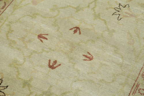 Tebriz Beige Classic Cotton Wool Handmade Area Rug 2'7'' x 10'8''