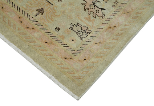 Tebriz Beige Classic Cotton Wool Handmade Area Rug 2'7'' x 10'1''