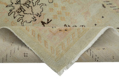 Tebriz Beige Classic Cotton Wool Handmade Area Rug 2'7'' x 10'1''