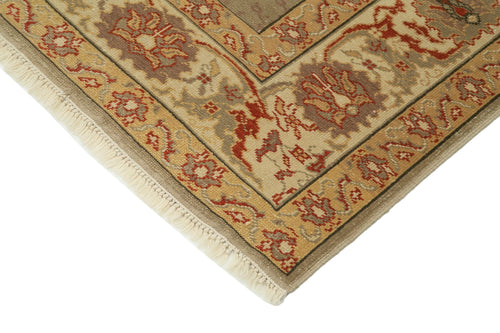 Tebriz Brown Classic Cotton Wool Handmade Area Rug 5'9'' x 7'9''