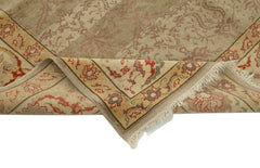 Tebriz Brown Classic Cotton Wool Handmade Area Rug 5'9'' x 7'9''