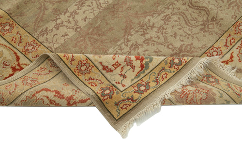 Tebriz Brown Classic Cotton Wool Handmade Area Rug 5'9'' x 7'9''