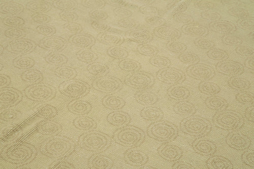 Tebriz Beige Classic Cotton Wool Handmade Area Rug 6'11'' x 9'8''