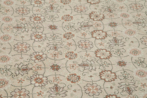 Tebriz Grey Classic Cotton Wool Handmade Area Rug 7'2'' x 10'6''