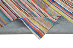 Kirk Yama Grey Patchwork Cotton Wool Handmade Area Rug 7'3'' x 9'10''