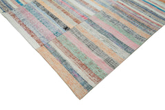 Kirk Yama Beige Patchwork Cotton Wool Handmade Area Rug 9'1'' x 12'10''