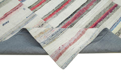 Handmade Area Rug - Kirk Yama Beige Patchwork Cotton Wool Carpet 9'7''x13'2''