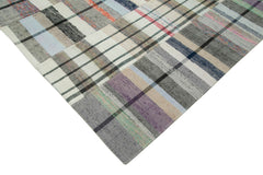 Kirk Yama Grey Patchwork Cotton Wool Handmade Area Rug 8'6'' x 12'2''