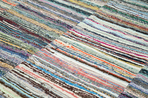 Kirk Yama Grey Patchwork Cotton Wool Handmade Area Rug 9'2'' x 11'8''