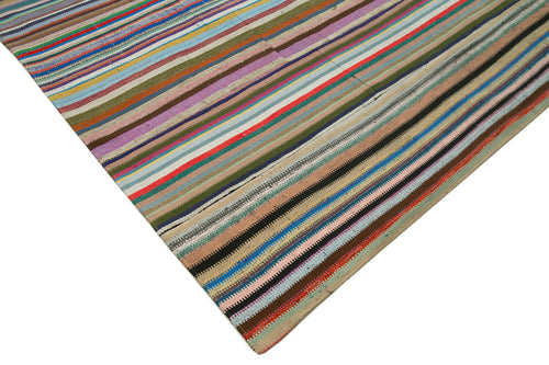 Kirk Yama Grey Patchwork Cotton Wool Handmade Area Rug 12'0'' x 16'0''