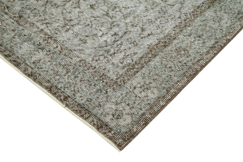Overdyed Vintage Grey Vintage Cotton Wool Handmade Area Rug 4'8'' x 8'4''
