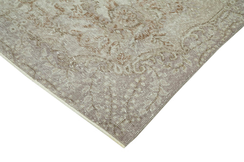 Overdyed Vintage Grey Vintage Cotton Wool Handmade Area Rug 5'9'' x 9'1''