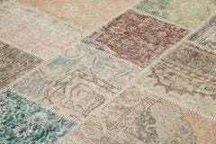 Kirk Yama Blue Patchwork Cotton Wool Handmade Area Rug 8'2'' x 11'6''