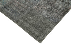 Handmade Area Rug – Grey Patchwork Rug Cotton Wool Carpet 8'1"x11'6" Durable Soft