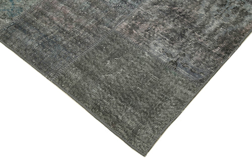 Handmade Area Rug – Grey Patchwork Rug Cotton Wool Carpet 8'1"x11'6" Durable Soft