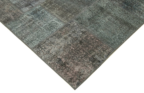 Kirk Yama Grey Patchwork Cotton Wool Handmade Area Rug 8'1'' x 11'6''
