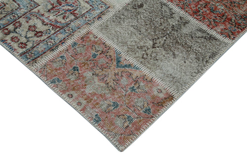 Kirk Yama Blue Patchwork Cotton Wool Handmade Area Rug 9'10'' x 13'2''