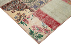 Kirk Yama Blue Patchwork Cotton Wool Handmade Area Rug 8'8'' x 12'0''