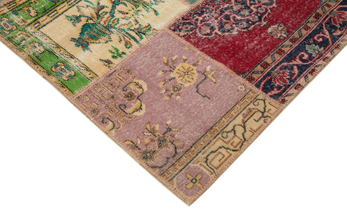 Kirk Yama Blue Patchwork Cotton Wool Handmade Area Rug 8'10'' x 11'10''