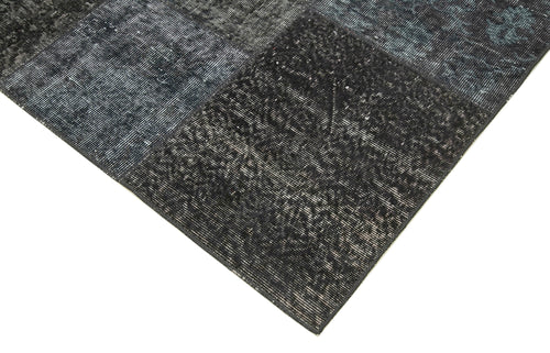 Kirk Yama Grey Patchwork Cotton Wool Handmade Area Rug 8'1'' x 11'7''