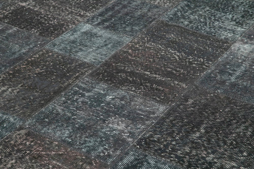 Kirk Yama Grey Patchwork Cotton Wool Handmade Area Rug 8'1'' x 11'7''