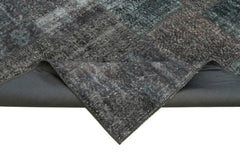 Kirk Yama Grey Patchwork Cotton Wool Handmade Area Rug 8'1'' x 11'7''