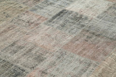 Kirk Yama Grey Patchwork Cotton Wool Handmade Area Rug 8'2'' x 11'7''