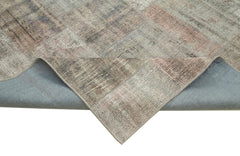 Kirk Yama Grey Patchwork Cotton Wool Handmade Area Rug 8'2'' x 11'7''