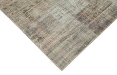 Kirk Yama Grey Patchwork Cotton Wool Handmade Area Rug 8'2'' x 11'7''