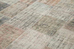 Kirk Yama Grey Patchwork Cotton Wool Handmade Area Rug 8'2'' x 11'7''