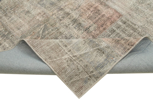 Kirk Yama Grey Patchwork Cotton Wool Handmade Area Rug 8'2'' x 11'7''