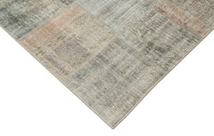 Kirk Yama Grey Patchwork Cotton Wool Handmade Area Rug 8'2'' x 11'7''