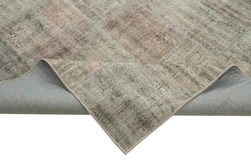 Kirk Yama Grey Patchwork Cotton Wool Handmade Area Rug 8'2'' x 11'7''
