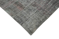Kirk Yama Grey Patchwork Cotton Wool Handmade Area Rug 8'2'' x 11'7''
