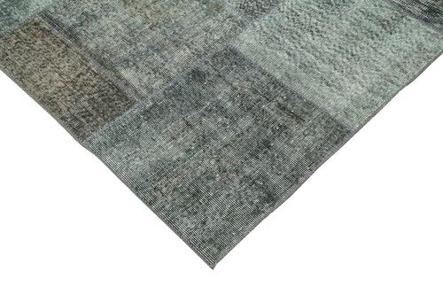 Kirk Yama Grey Patchwork Cotton Wool Handmade Area Rug 8'0'' x 11'4''