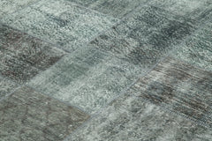 Kirk Yama Grey Patchwork Cotton Wool Handmade Area Rug 8'0'' x 11'4''