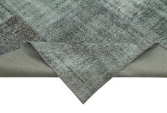 Kirk Yama Grey Patchwork Cotton Wool Handmade Area Rug 8'0'' x 11'4''