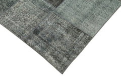 Kirk Yama Grey Patchwork Cotton Wool Handmade Area Rug 8'2'' x 11'4''