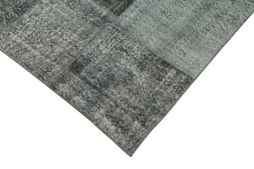 Kirk Yama Grey Patchwork Cotton Wool Handmade Area Rug 8'2'' x 11'4''