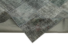 Kirk Yama Grey Patchwork Cotton Wool Handmade Area Rug 8'2'' x 11'4''