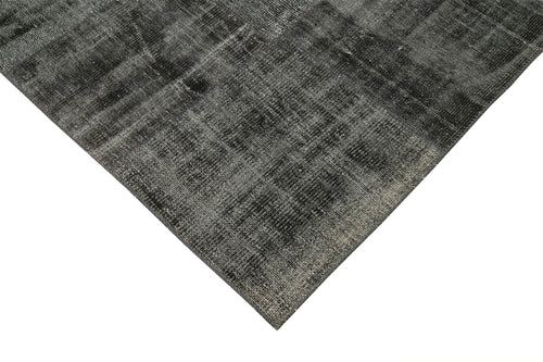 Kirk Yama Black Patchwork Cotton Wool Handmade Area Rug 8'5'' x 11'6''