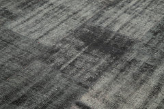 Kirk Yama Black Patchwork Cotton Wool Handmade Area Rug 8'5'' x 11'6''