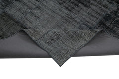Kirk Yama Black Patchwork Cotton Wool Handmade Area Rug 8'5'' x 11'7''