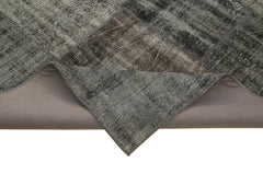 Kirk Yama Black Patchwork Cotton Wool Handmade Area Rug 8'5'' x 9'11''