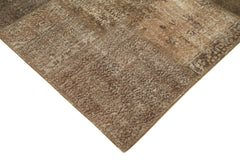 Kirk Yama Brown Patchwork Cotton Wool Handmade Area Rug 7'10'' x 10'0''